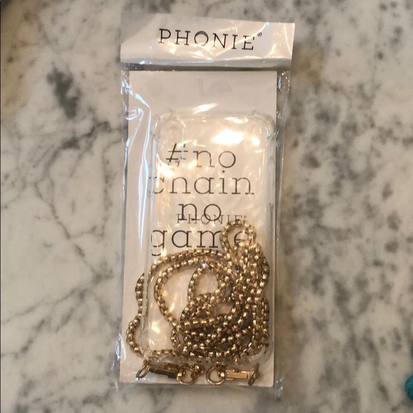 🆕iPhone X phone case with gold chain - Picture 3 of 6